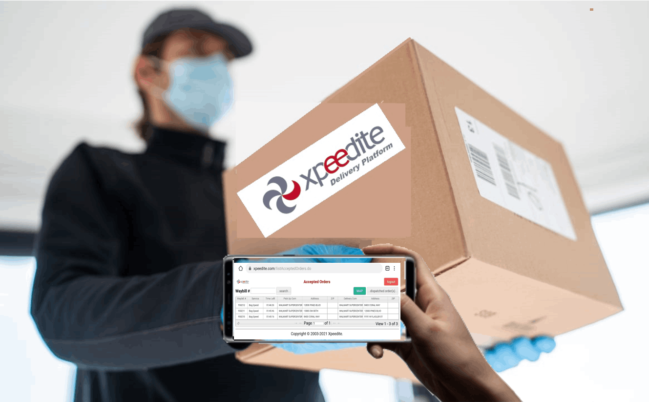 Parcel ready for route dispatch